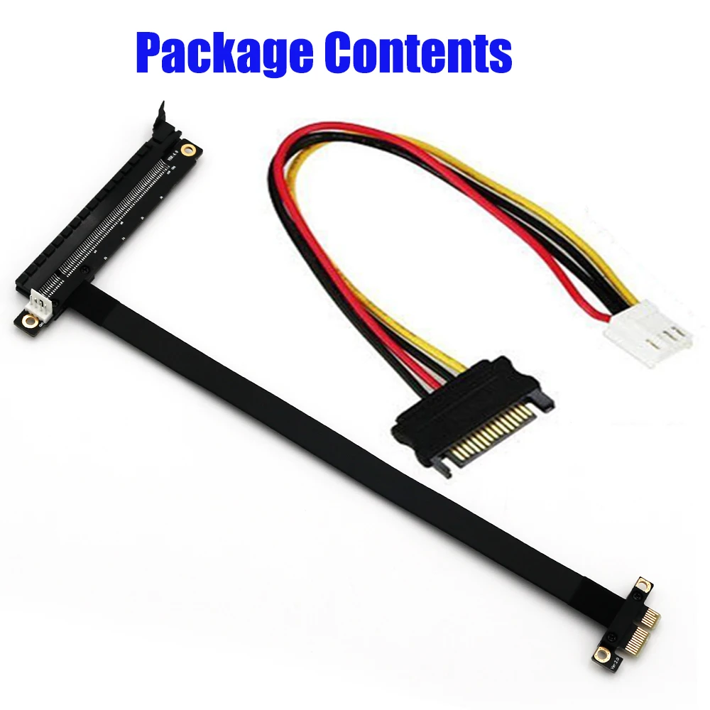 Гибкий Удлинительный кабель PCIE 1X TO 16X PCI Express 1 to 16 X адаптер удлинитель SATA to IDE 4Pin питание для PCIE Riser Card Mining