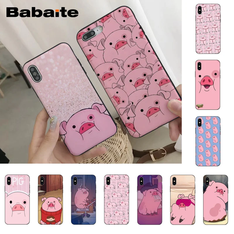 Babaite Gravity Falls Waddles super cute pig Phone Cover for iPhone8 7 6 6S Plus X Xs Xr XsMax 5 5s SE 5c Cover11 11pro 11promax