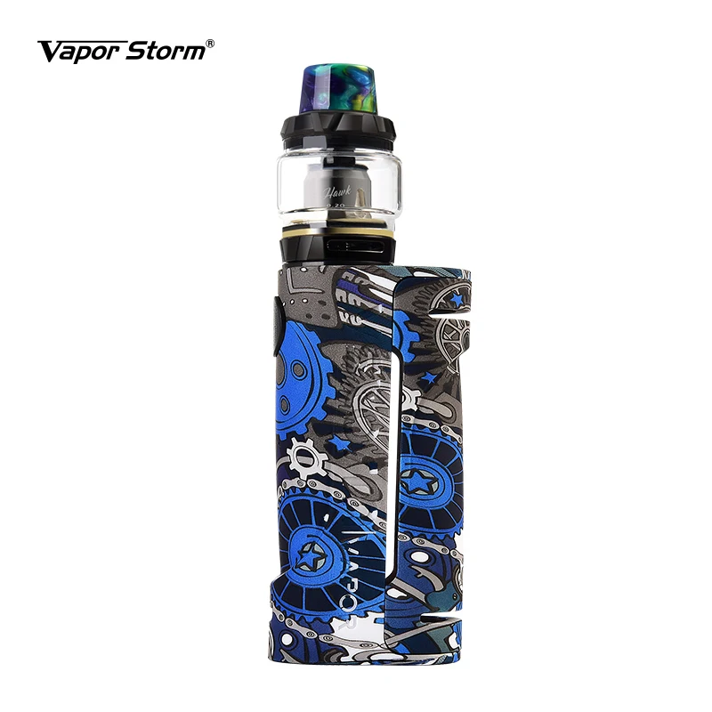 Baratos Caja de cigarrillos electrónicos mod Vape Vapor tormenta ECO Max 90W Graffiti Color modo Bypass 510 hilo sin soporte de la batería RDA RDTA