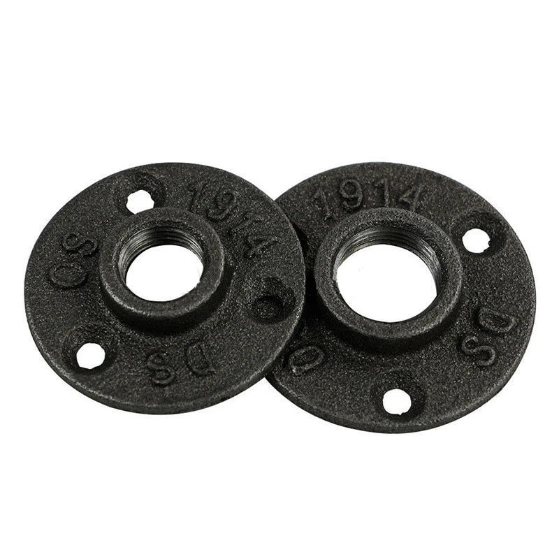 10Pcs 1/2" 3/4" Cast Iron Flanges Exhaust Wall Mount Floor Flange Piece