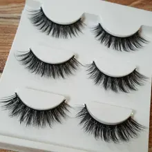 3 pairs /set 3D False Eyelashes Messy Cross Thick Natural Fake Eye Lashes Professional Makeup Tips Bigeye Long False Eye Lashes