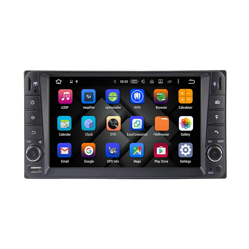 Clearance Eunavi 2 din Android 9.0 Quad Core 2G RAM car dvd player for Toyota Hilux VIOS Old Camry Prado RAV4 Prado 2003-2008 3G Network 2