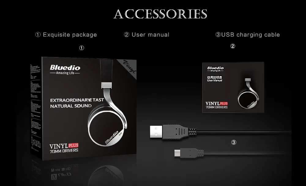Original Bluedio Vinyl Premium Bluetooth Headphones Super Bass Wireless Headset With Microphone For Music And Phone Xiaomi Wireless Headset Headset With Microphonewireless Headset With Microphone Aliexpress