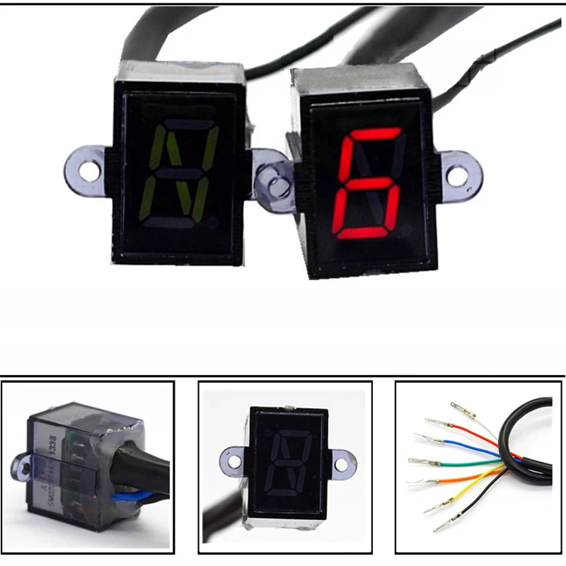 

Universal Motorcycle 6 indicator Speed display Digital Gear off-road motocross light moto Neutral Gear cable speedometer