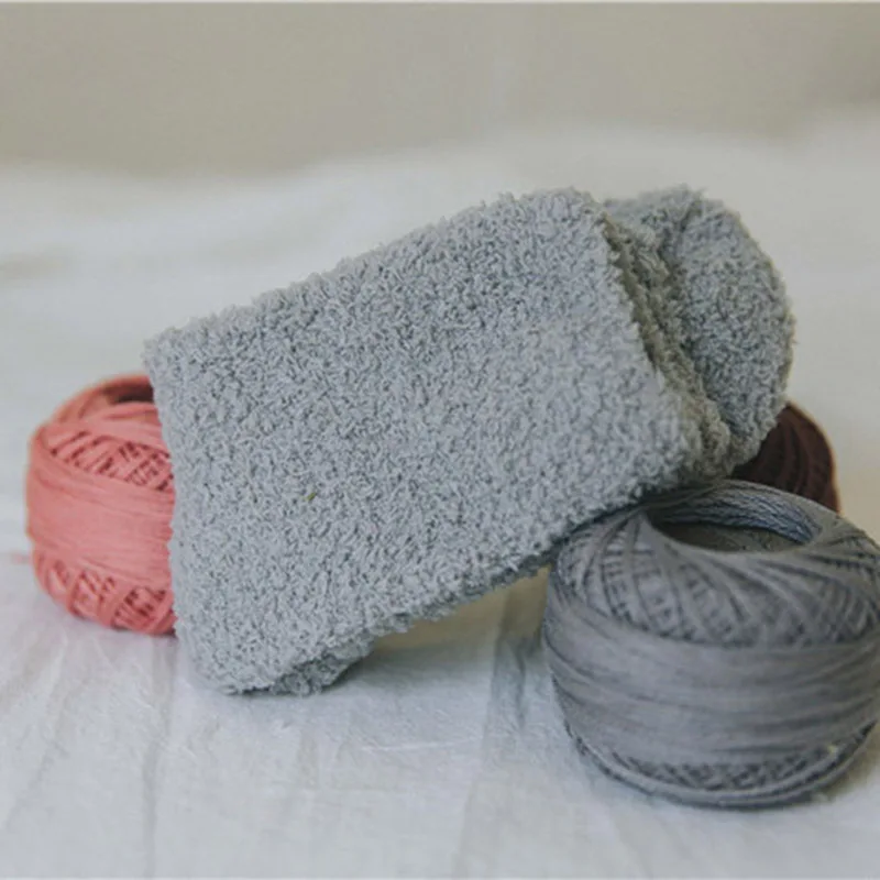Махровые носки с вышивкой в виде кошачьего хлеба; домашние тапочки с пушистыми ушками; женские носки-тапочки в стиле Харадзюку; зимние Утепленные коралловые бархатные носки для женщин - Цвет: grey