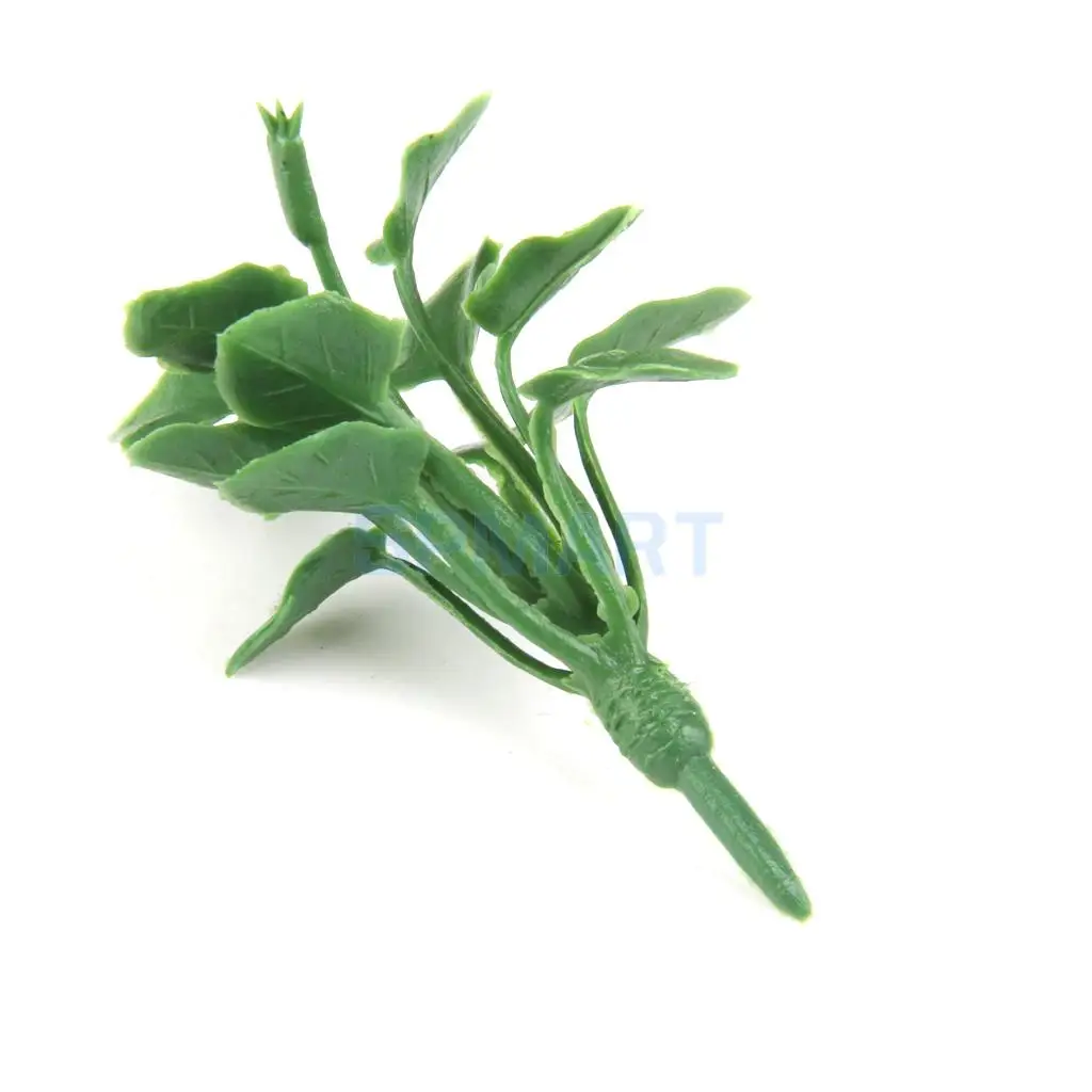 100Pcs Plastic Painted Green Ground Grass Tree Model DIY Landscape Railway Wargame Park Diorama Scenery 1/32-1/42