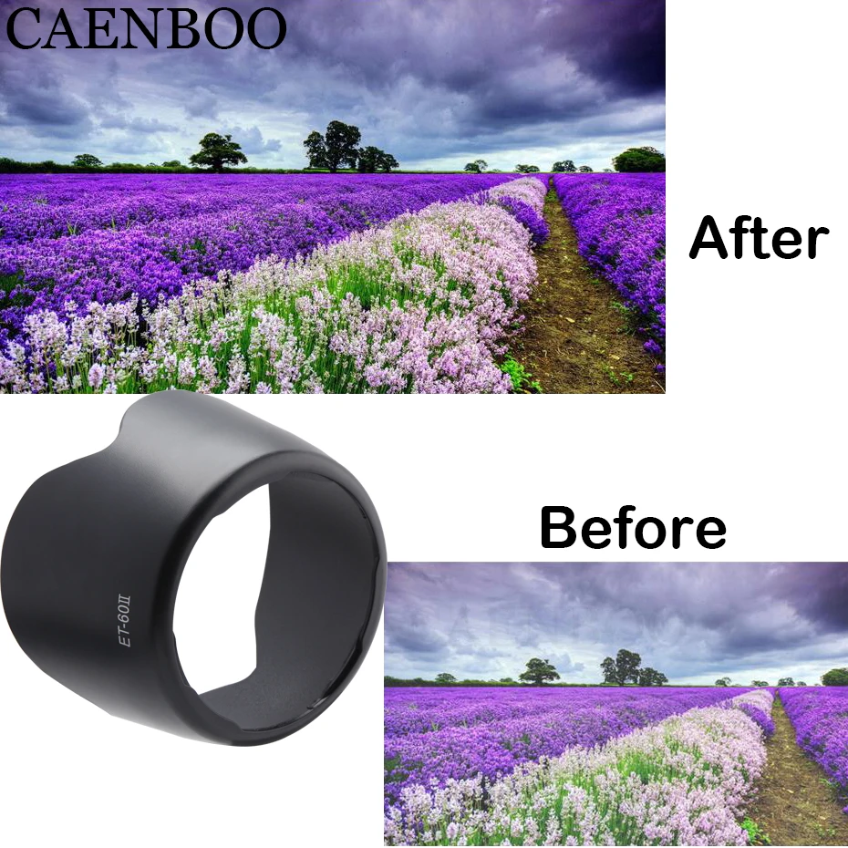 CAENBOO ET 60II ET60 бленда объектива реверсивная 58 мм аксессуары для Canon EF 75 300 F/4 5.6 III & S 55