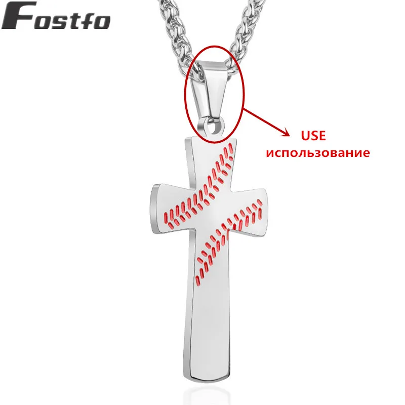 Fostfo-Cross-Pendants-Necklaces-Sporting-Baseball-Golden-Color-Christ-Jesus-Pendant-Stainless-Steel-Necklace-Religious-Jewelry