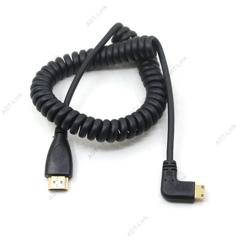 Высокая Скорость Mini HDMI кабель HDMI Позолоченные весна Curl HDMI V1.4 3D High Premium HDMI кабель для sony видеокамер Canon