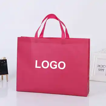 Custom high quality Environment Friendly reusable print LOGO shopping gift non woven bag with glossy lamination