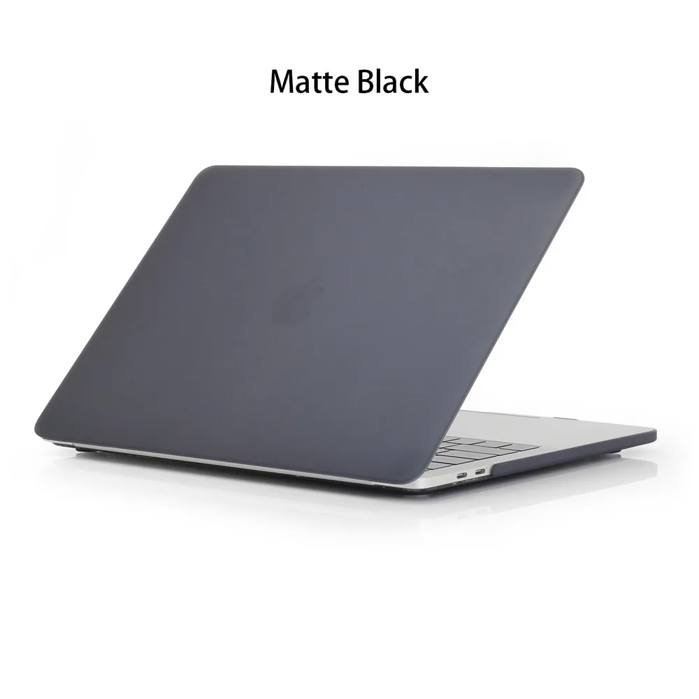 Матовый ноутбука Чехлы для MacBook Pro retina 12 15 Air 11 13,3 цвет чехол для нового IPad Pro 13 15,4 дюймов с сенсорной панелью A2159 - Цвет: Matte Black