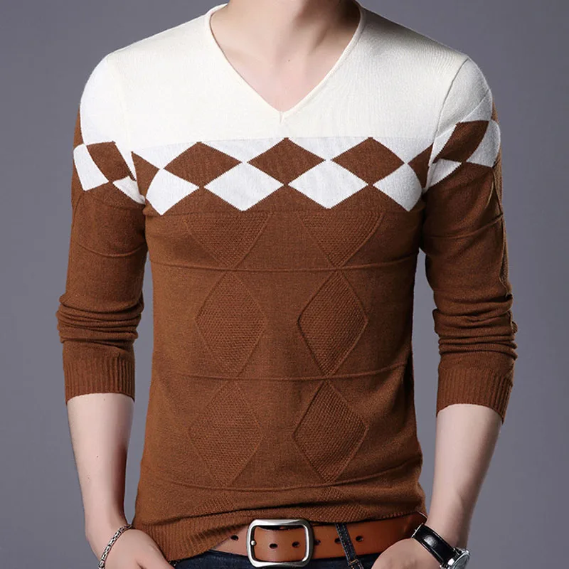 2018 marca hombre hombres suéter Jersey de punto Argyle