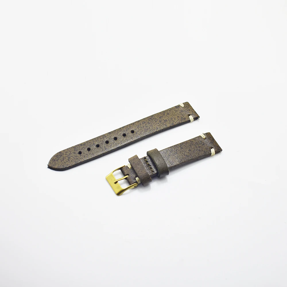 Handmade Leather Watchband Leather Strap 18mm 20mm 22mm 24mm Watch Accessories Stainless Steel Men Woman High Quality 2018 new