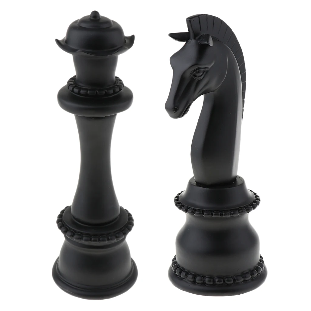 Resin Chess Figure Model Figurines Horse Home Decor Table Ornaments Queen & Knight Chess