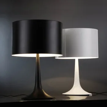 

creative bedroom bedside table lamp Nordic study desk light decorative table lighting white/black