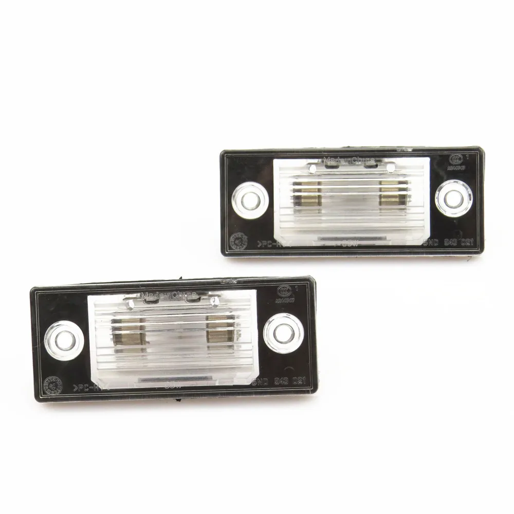 

FHAWKEYEQ Qty 2 Rear Halogen License Plate Light Lamp For VW Golf MK4 MK5 Passat B5.5 Touareg Tiguan Bora 5ND 943 021 1J5943021D