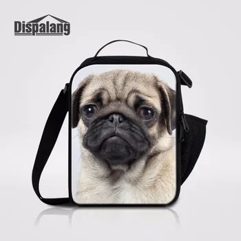 

Dispalang New Insulated Cooler Bag For Food Bulldog Pug Dog 3D Printing Thermal Lunch Box Children Lunch Bags Reusable Lunchbox