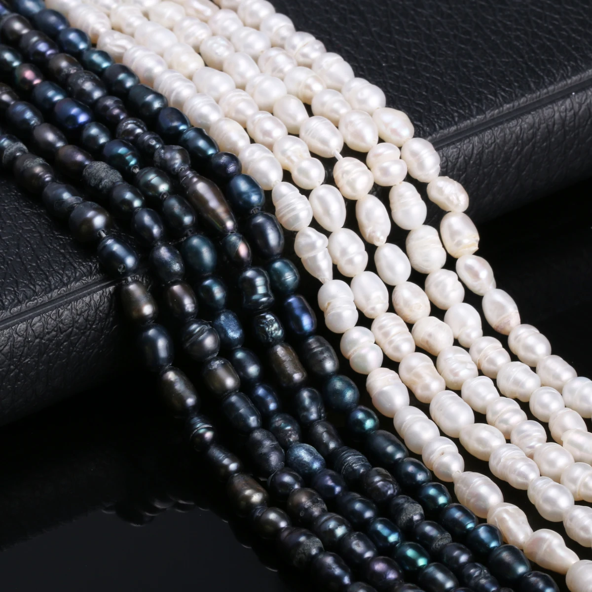 Натуральный Пресноводный Культивированный Жемчуг Бусины Форма риса 100%
