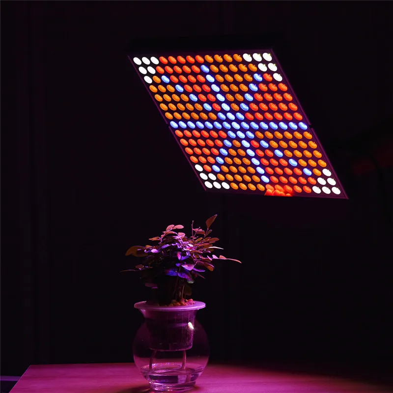 

LAIDEYI 85 ~ 265V 45W 225LED Square Plant Lamp Power Ceiling Lamp Pozi Full Spectrum EU Plug Plant Grow Light