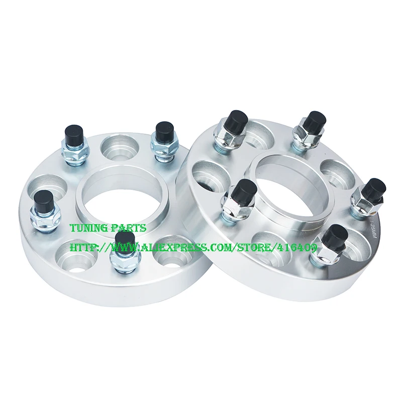 PCD 5X100 CB 56.1mm P1.25 Thick 25mm Aluminum Wheel Spacer Adapter For