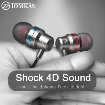 

Tomkas In-ear Wired Earphone For Mobile Phone Earphones 5 Colors 3.5mm In Ear Sport Micro Earphone For iPhone Xiaomi With Mic