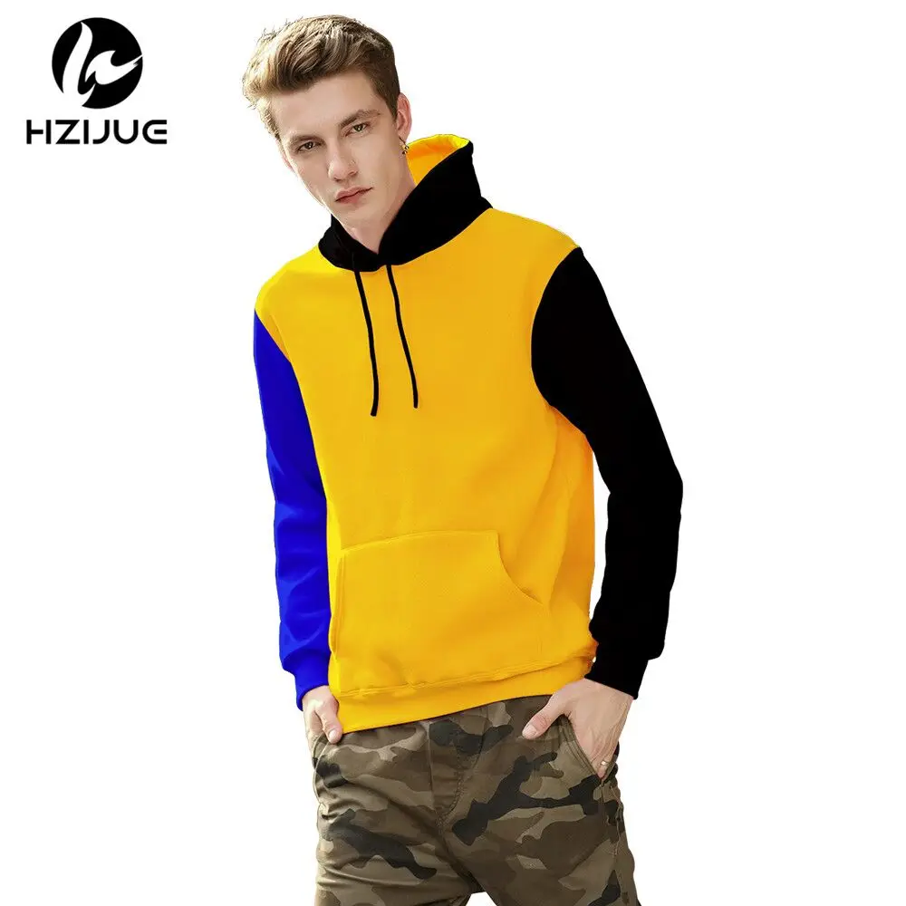 HZIJUE Brand Hoodie Male Blue gray black red Men's hoodies 2018 new