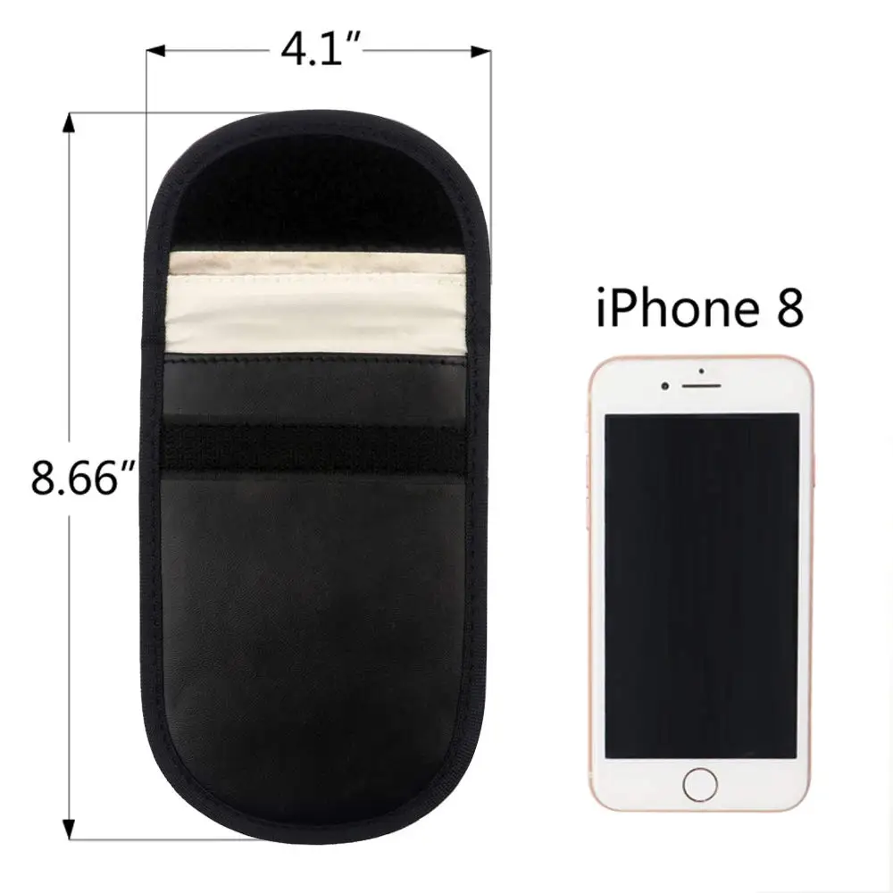 Keyfob RFID Signal Blocking Bag Key Fob Guard Protector Device Shielding,Anti-hacking Assurance For Wireless Car key Credit Card-3