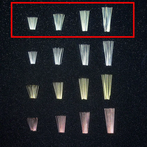 10Pcs) Sterling Silver 925 Flat Head Pins for DIY Jewelry Making Findings Accessories in Rose gold and Silver color Wholesale - Цвет: No Plating