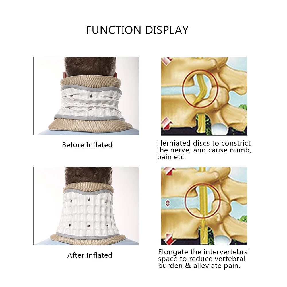 Carevas Шейное тяговое устройство для шеи Надувное пневматическое тяговое устройство для лечения боли шейный бандаж Поддержка CE& FDA одобрено