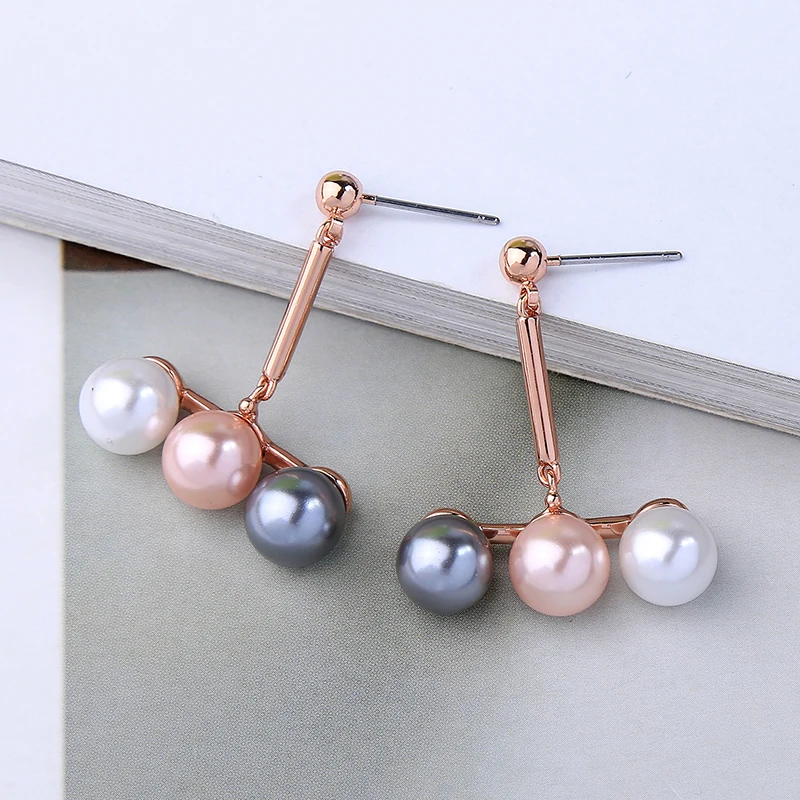 

New Fashion Jewelry Hot Acrylic Earrings For Women Girl Punk Imitation Pearl Beads Dangle Earrings Gift Accessories Wholesale