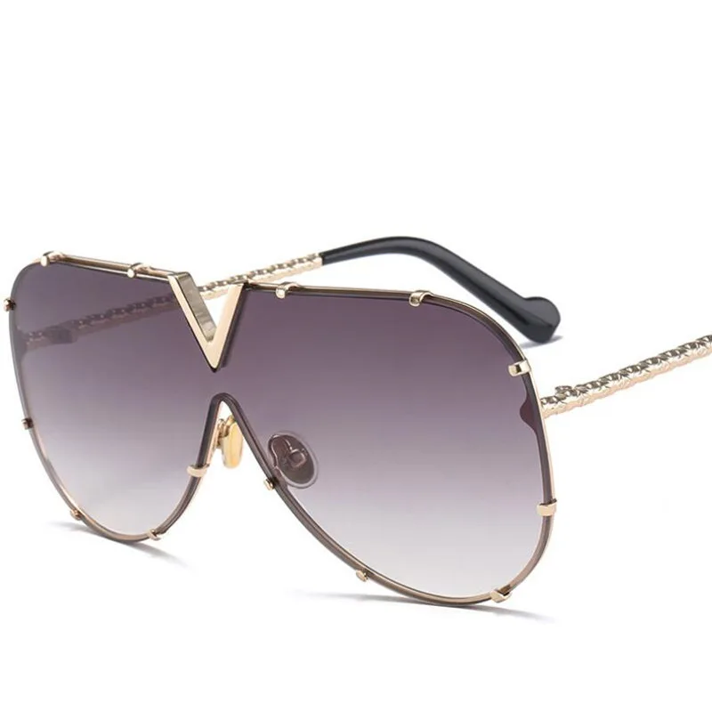 Emosnia Pilot негабаритных коричневых солнцезащитных очков для женщин, мужчин, крутые розовые брендовые дизайнерские солнцезащитные очки для женщин, итальянский модный стиль