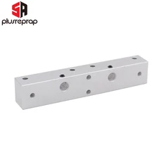 MK8 Double Nozzle M6 Throat Fixed Block Dual Extruder Aluminium Alloy for Makebot MK8 i3 Double Print Head 3D Printer Parts
