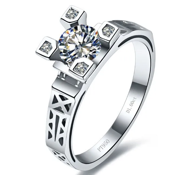 vintage perfect eiffel tower shape promise ring 1 carat real nscd lovely diamond engagement wedding ring - Cheap Real Diamond Wedding Rings vintage perfect eiffel tower shape promise ring 1 carat real nscd lovely diamond engagement wedding ring - Cheap Real Diamond Wedding Rings