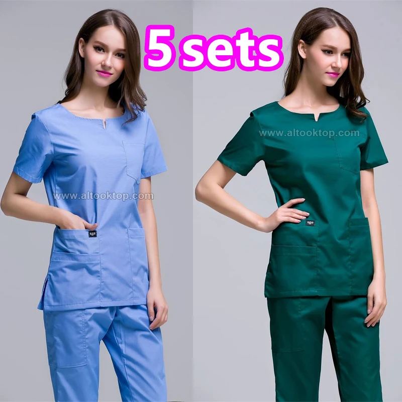 Free DHL/EMS 5sets summer uniformes hospital women medical clothing