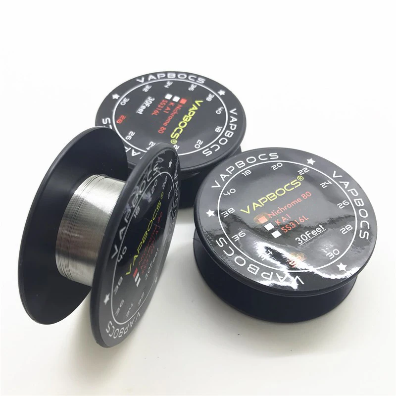 VAPBOCS 10m/roll 24GA 26GA 28GA 30GA 32GA нихромовая электронная Сигарета RDA RBA RTA атомайзер Ni80