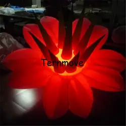 Бесплатная доставка 2 м Диаметр надувной цветок с светодиодный свет/Свадебные торжества рекламы надувной цветок с светодиодный свет