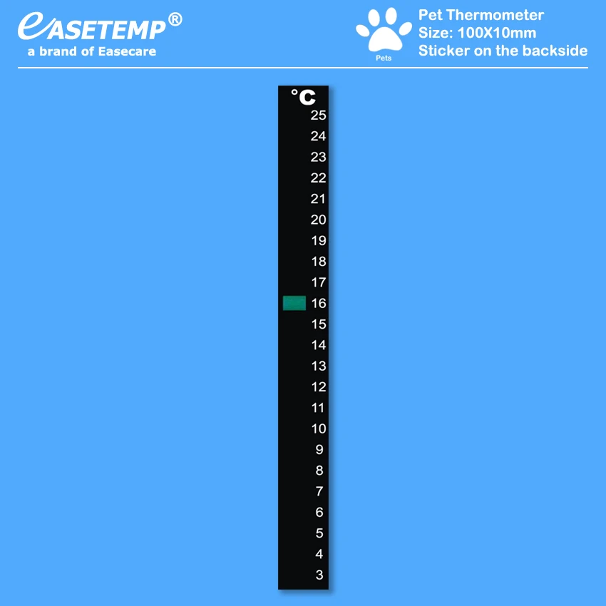 

5pcs/lot Free Shipping Pet Care Pet Thermometer (3-25 degree) for Dogs, Cats, Birds, Reptiles and Amphibians with Sticker