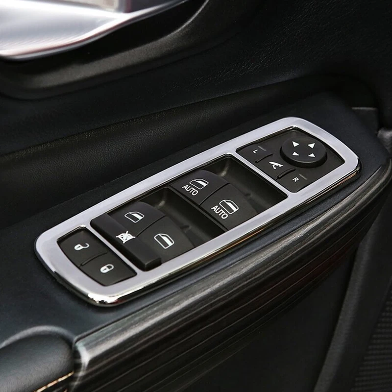 Для Jeep Cherokee KL 2014/15/16/17/18 ABS хромированный LHD стеклоподъемник двери стекла Панель