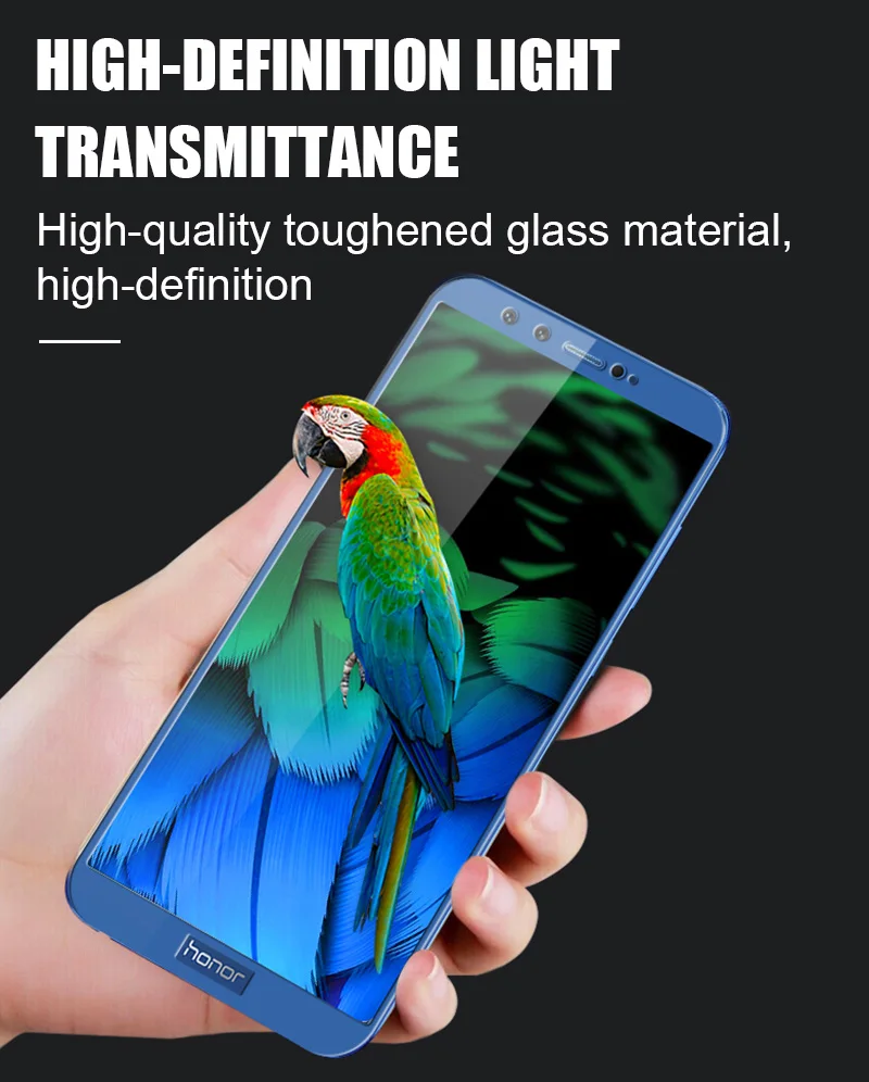 TOMKAS For Huawei Honor 9 Glass Screen Protector Frame Tempered Film Scratch Proof For Huawei P8 Lite 2017 Honor 9 8 Lite Glass