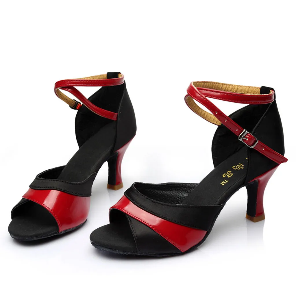 

Women Ladies Dancing Rumba Waltz Prom Ballroom Latin Ballet Dance Singles Shoes shoes woman sandals women rhinestones
