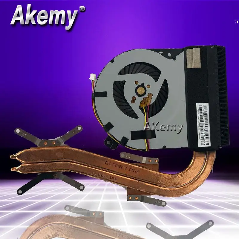 Akemy جديد 13NB01X1AM0101-147E ل ASUS X750J X750JN X750JB Heatsinki مع مروحة وحدة المعالجة المركزية مروحة تبريد غرفة تبريد الحرارة بالوعة برودة
