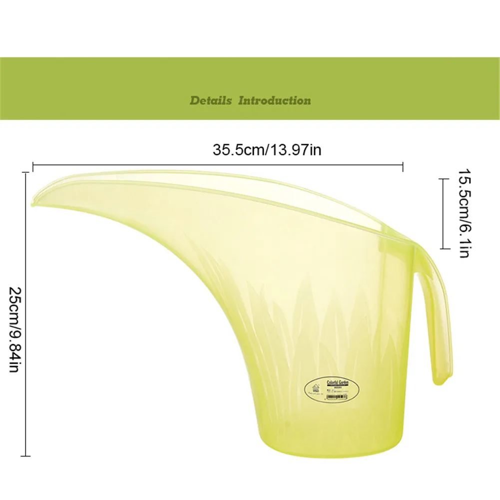 Прозрачная пластмассовая Лейка красочная большая емкость 2.4L распыляющая кастрюля для посадки цветов хороший помощник прочные садовые инструменты