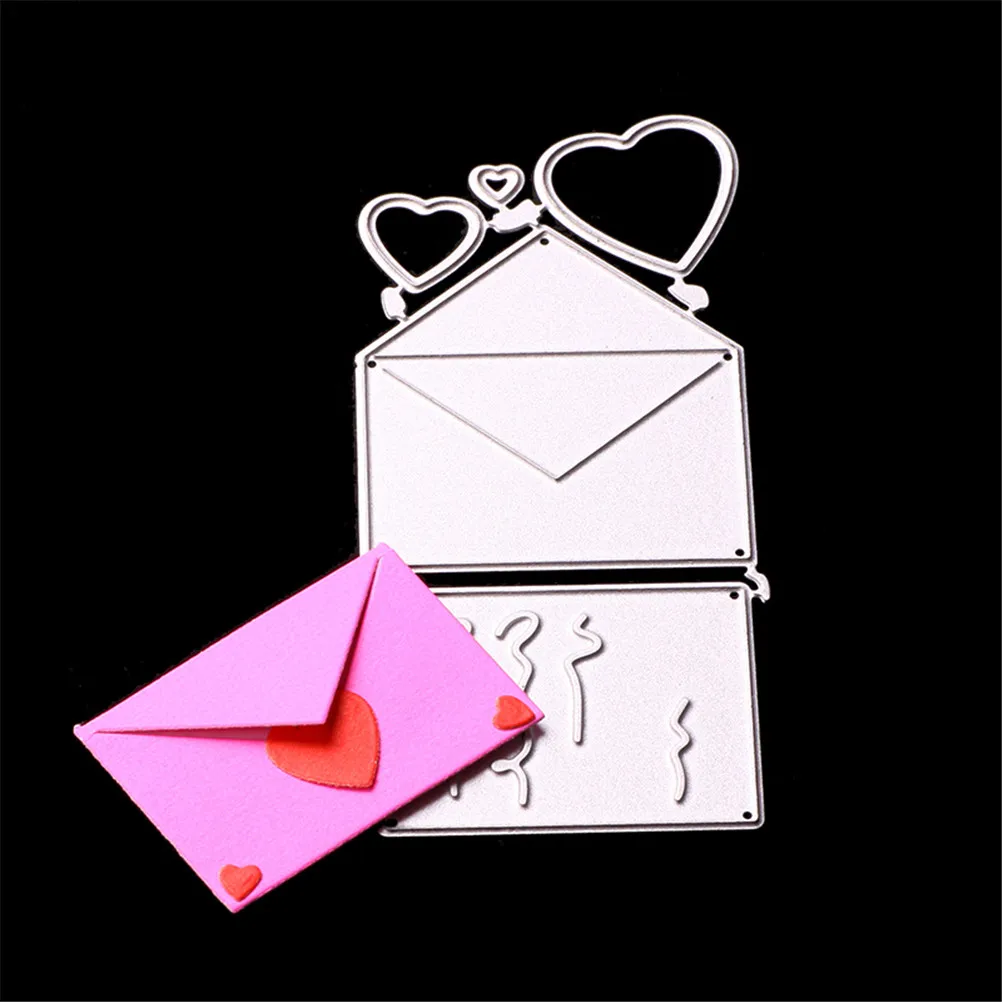 

1Set Romantic Love Heart Envelope Metal Cutting Dies DIY Scrapbooking Photo Album Decor Paper Cards Making Decor Craft