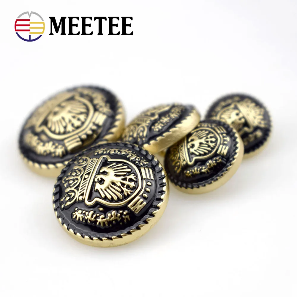 

10pcs High-grade Women Buttons Windbreaker Black Button Metal Coat Buttons Fashion Coat Shirt Buttons