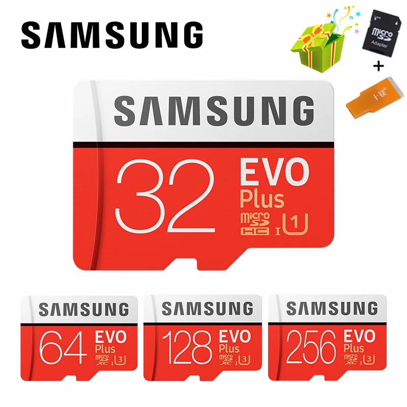 Карта Microsd SAMSUNG 256G 128 Гб 64 ГБ 32 16 8 100 МБ/с./с класс 10 U3 U1 SDXC EVO + Micro SD карта памяти TF флэш