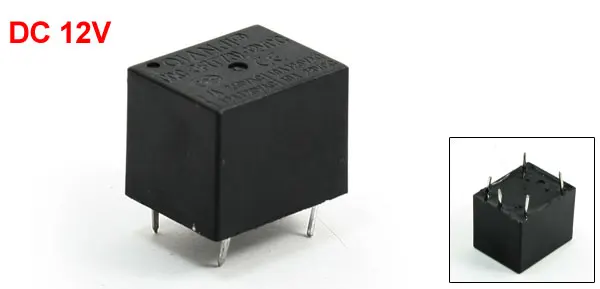 DC 12V Rating Coil Volt 5 Pin SPDT PCB Type Electromagnetic Relay