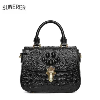 

Genuine Leatherwomen bag 2020 new Luxury crocodile pattern European and American fashion leather shoulder bag Designer bag