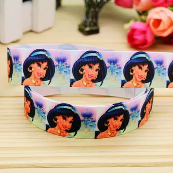 

7/8'' Free shipping princess printed grosgrain ribbon hairbow headwear party decoration diy wholesale OEM 22mm P5738