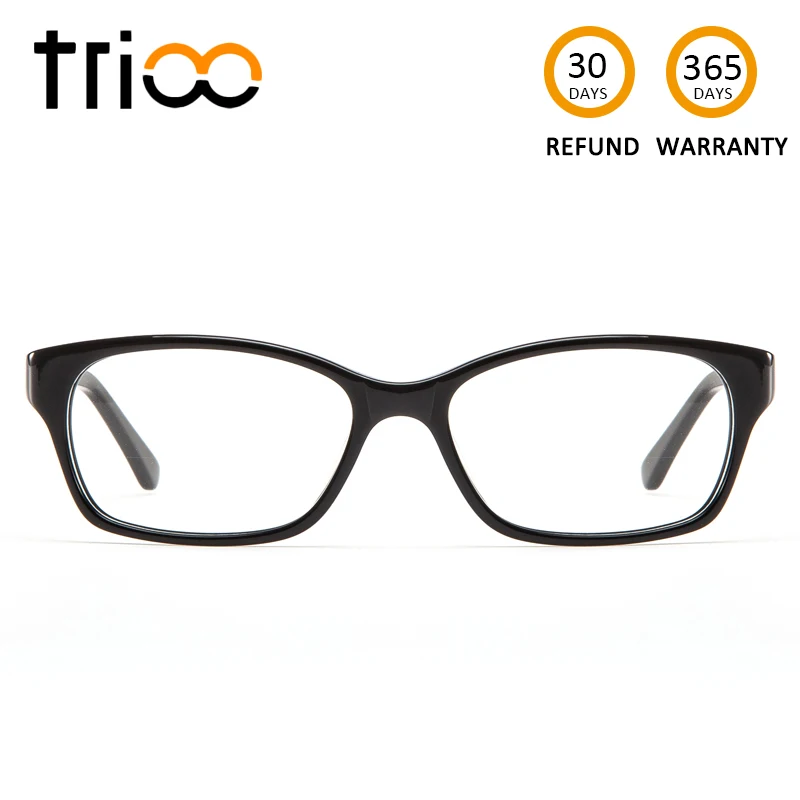 Trioo Unisex Glasses Women Diopter Black Square Eyeglasses Graduated