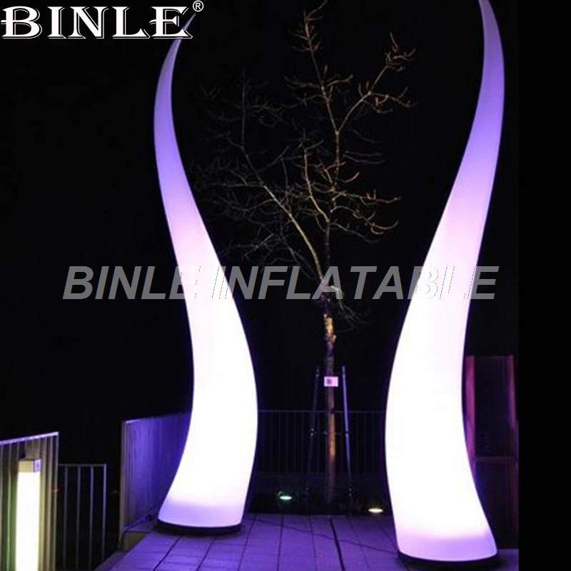 

Custom Festival Event Inflatable Lighting Pillar Customized 2.4m Lighting Cone Inflatable